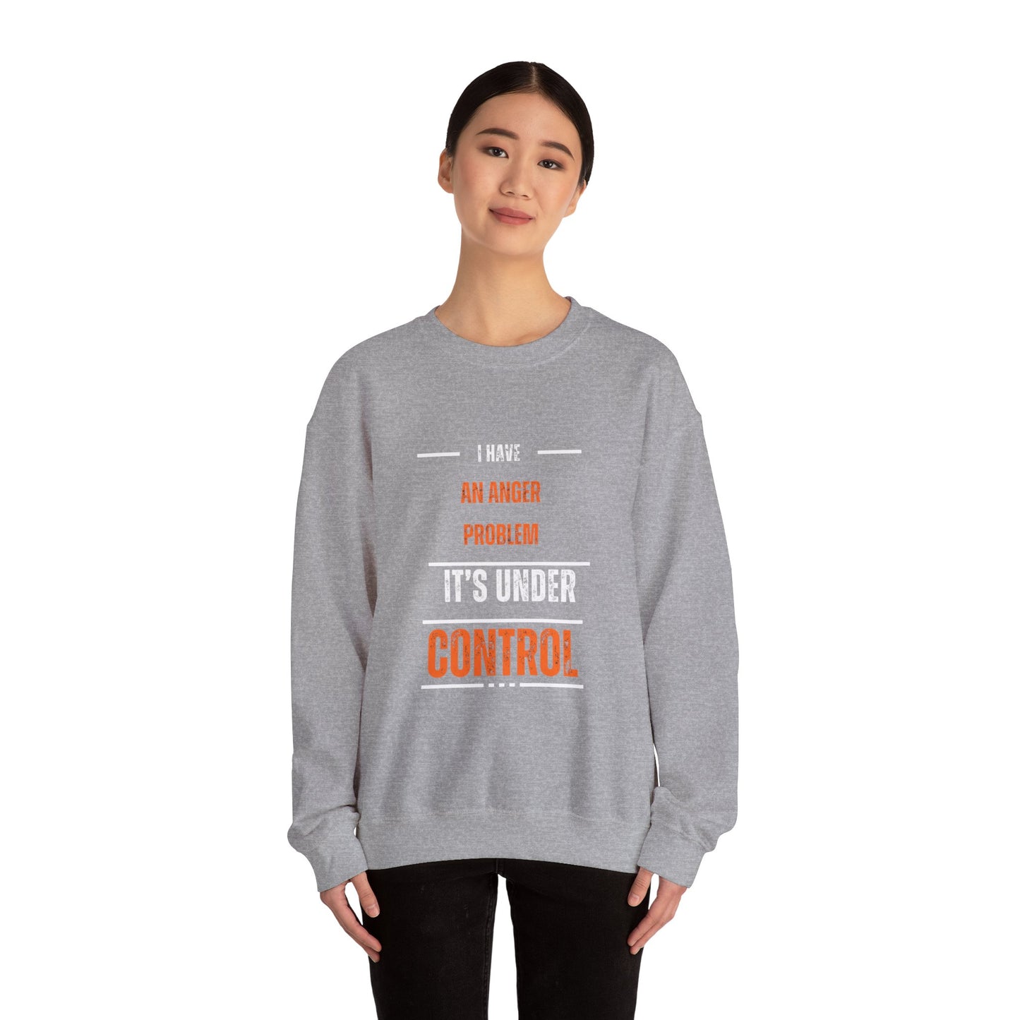Humorous Anger Management Crewneck Sweatshirt for Unisex