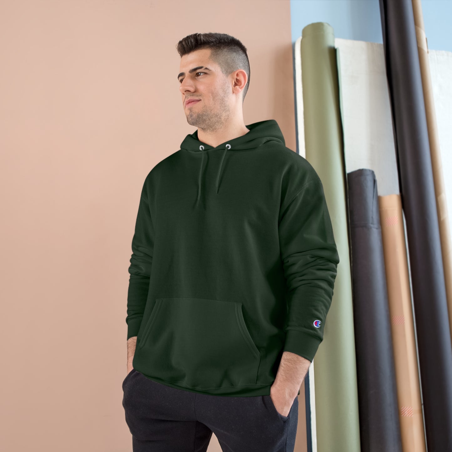 Karma Motivational Hoodie – Stylish Black Champion Sweatshirt with Inspiring Quote