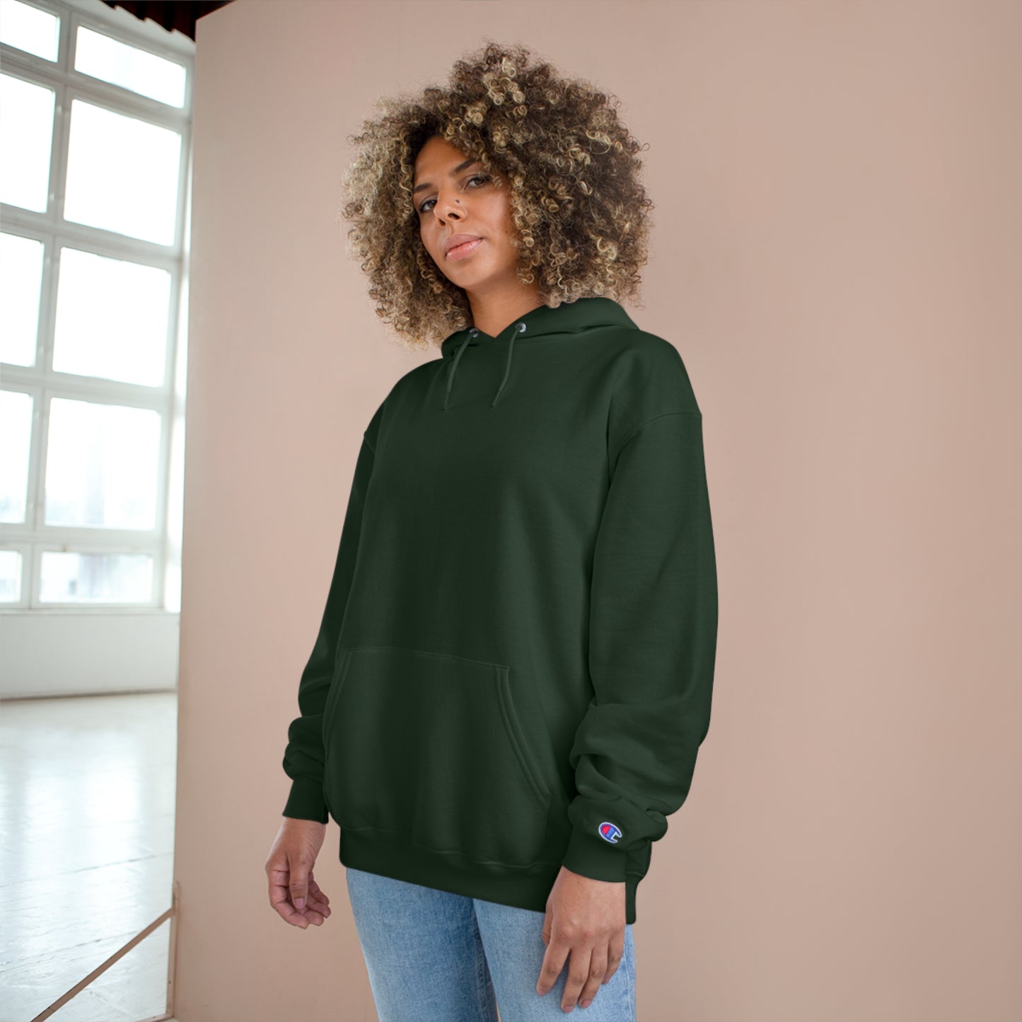 Karma Motivational Hoodie – Stylish Black Champion Sweatshirt with Inspiring Quote