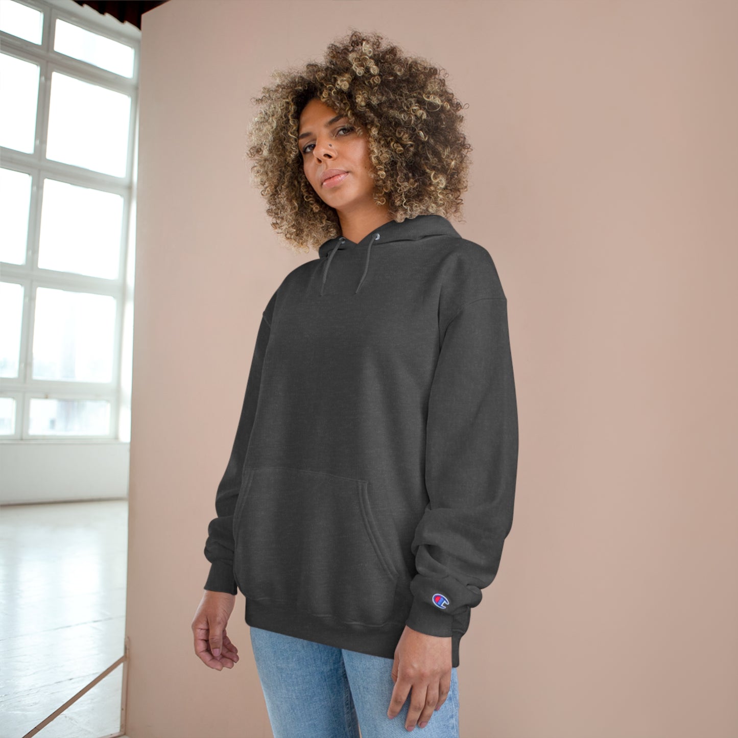 Karma Motivational Hoodie – Stylish Black Champion Sweatshirt with Inspiring Quote