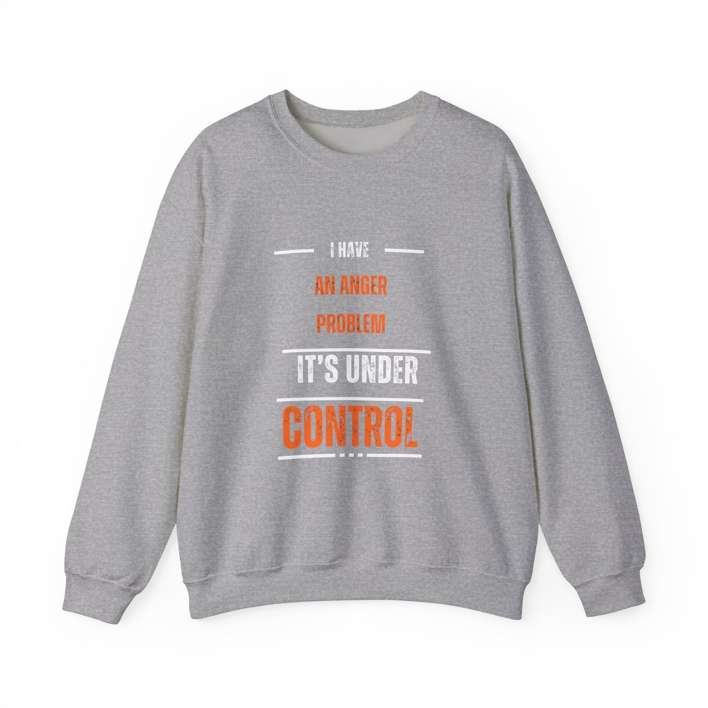 Humorous Anger Management Crewneck Sweatshirt for Unisex