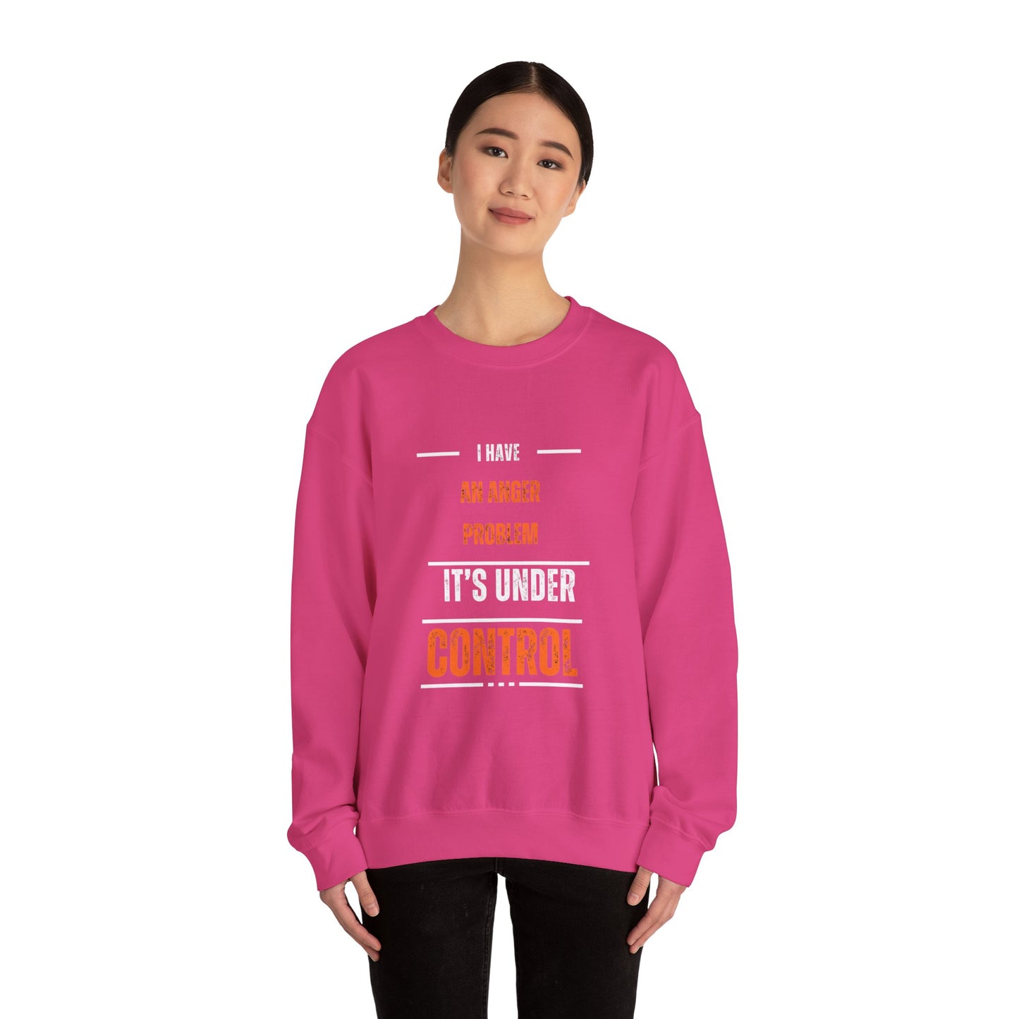 Humorous Anger Management Crewneck Sweatshirt for Unisex