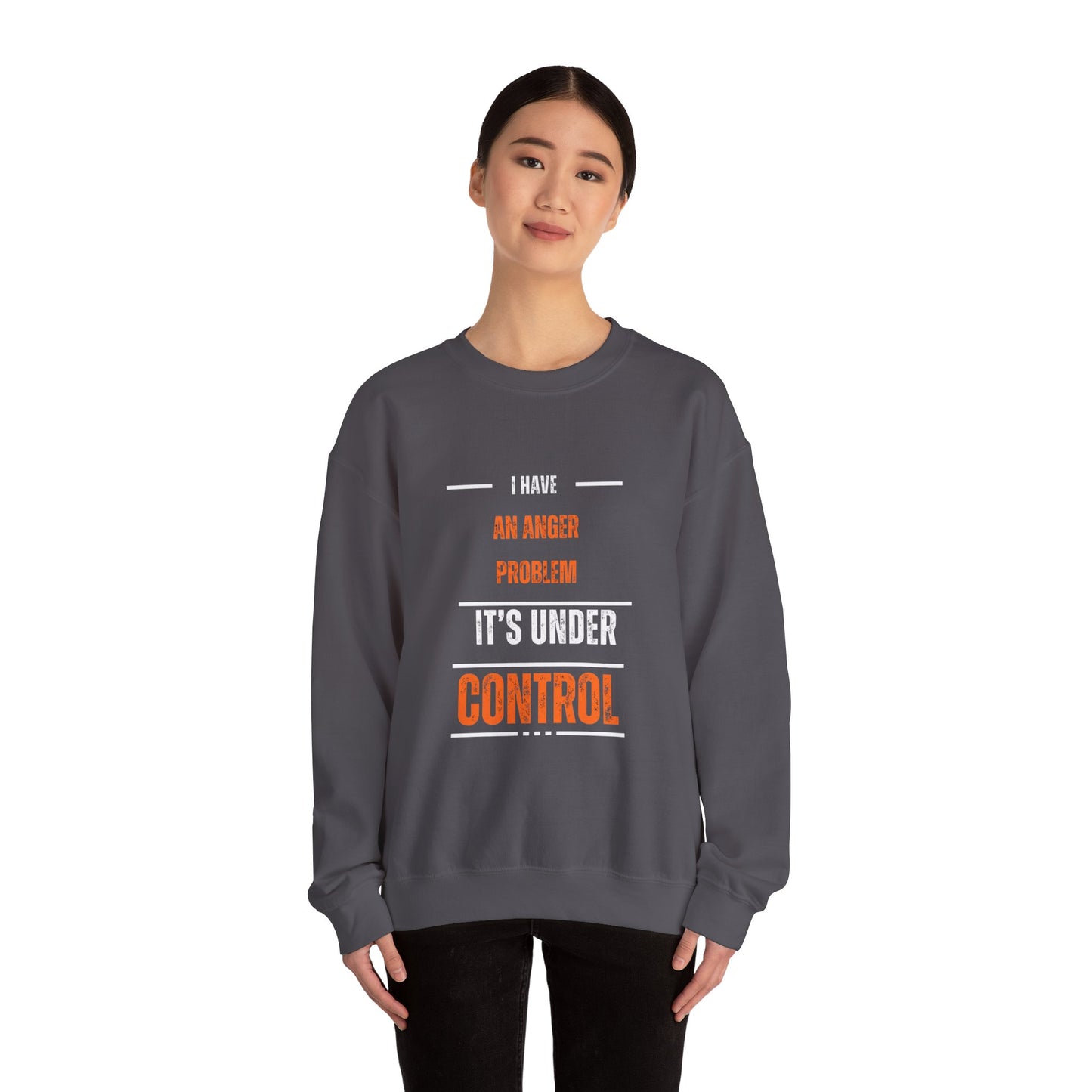 Humorous Anger Management Crewneck Sweatshirt for Unisex