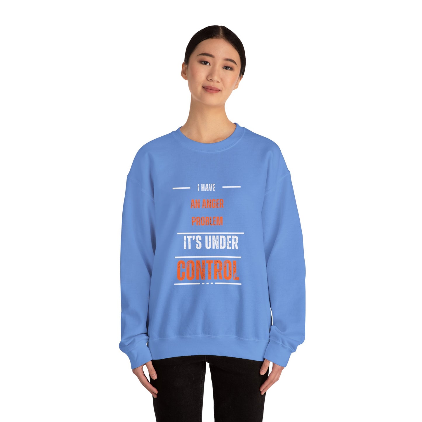 Humorous Anger Management Crewneck Sweatshirt for Unisex