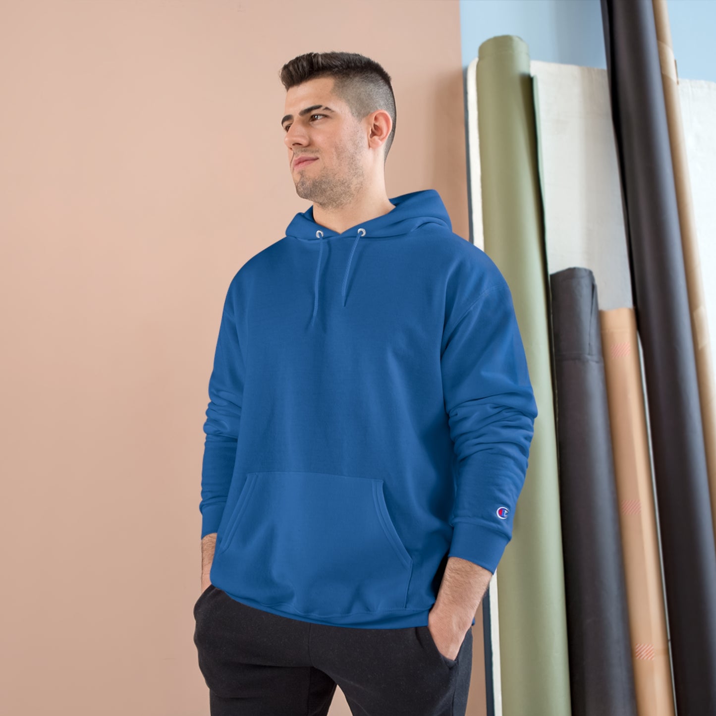 Karma Motivational Hoodie – Stylish Black Champion Sweatshirt with Inspiring Quote