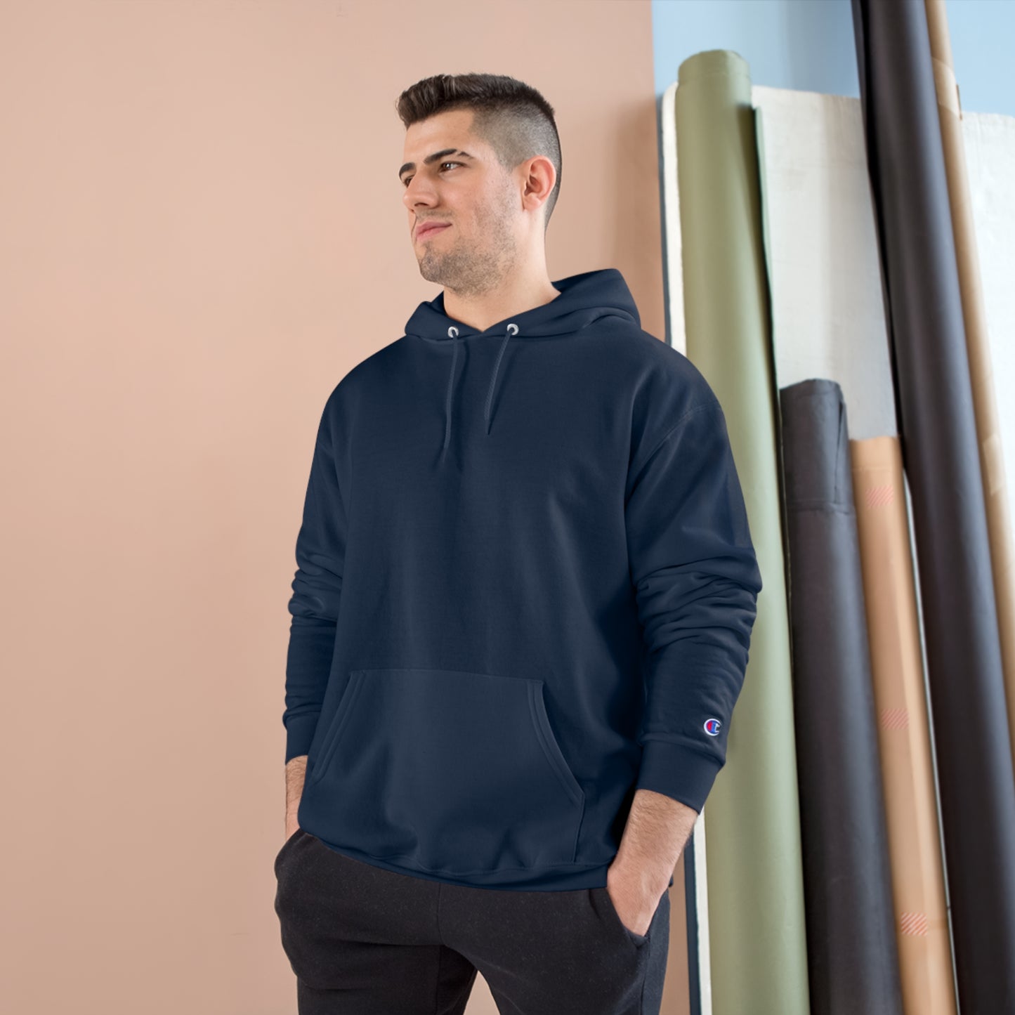 Karma Motivational Hoodie – Stylish Black Champion Sweatshirt with Inspiring Quote
