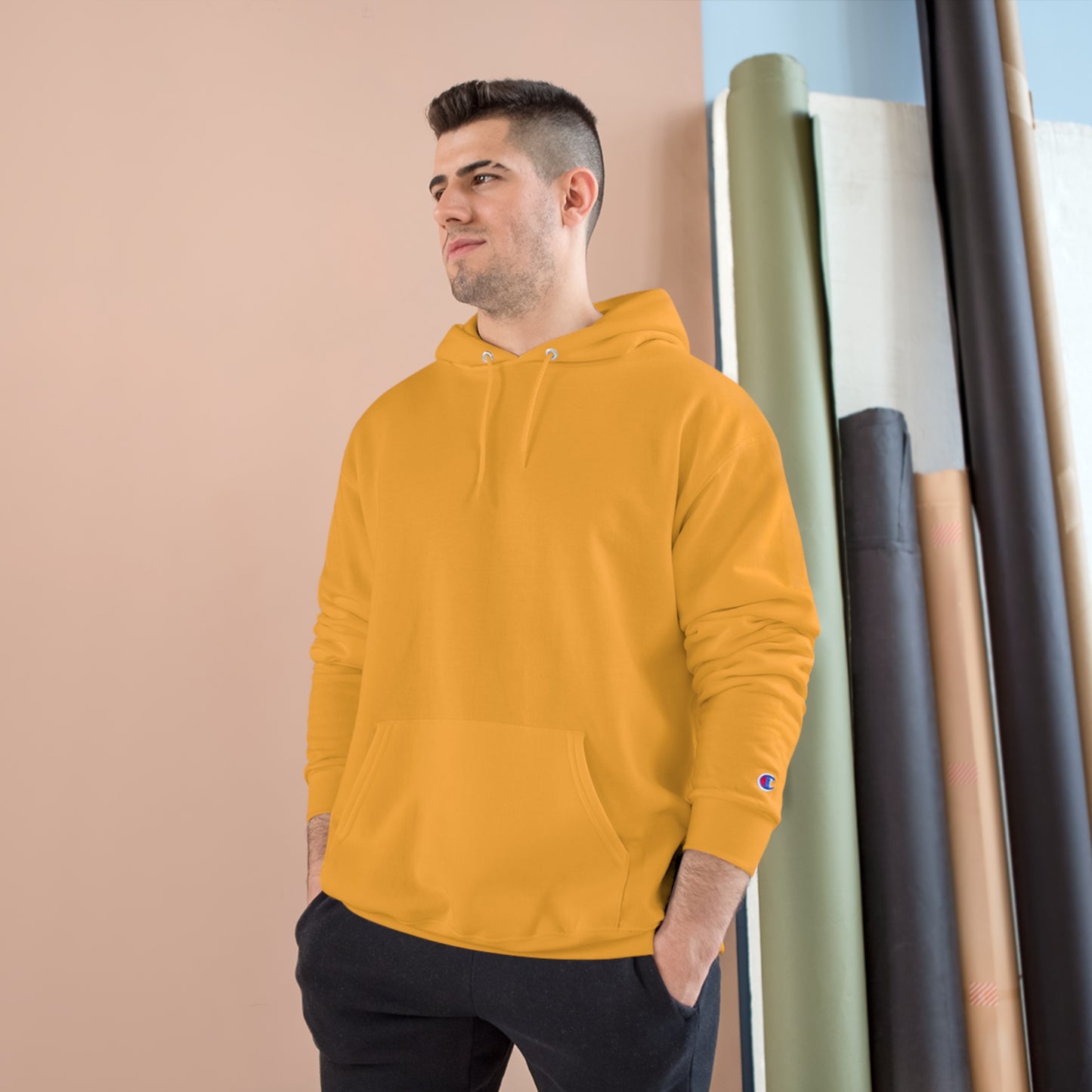 Karma Motivational Hoodie – Stylish Black Champion Sweatshirt with Inspiring Quote