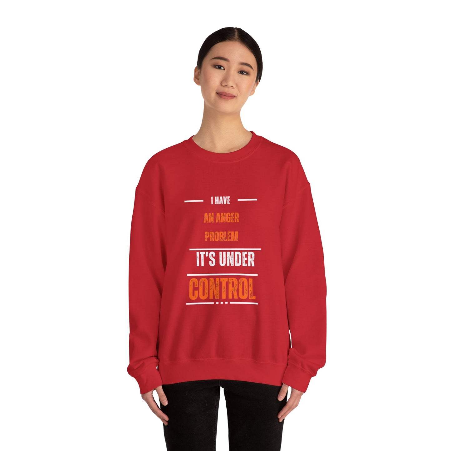 Humorous Anger Management Crewneck Sweatshirt for Unisex