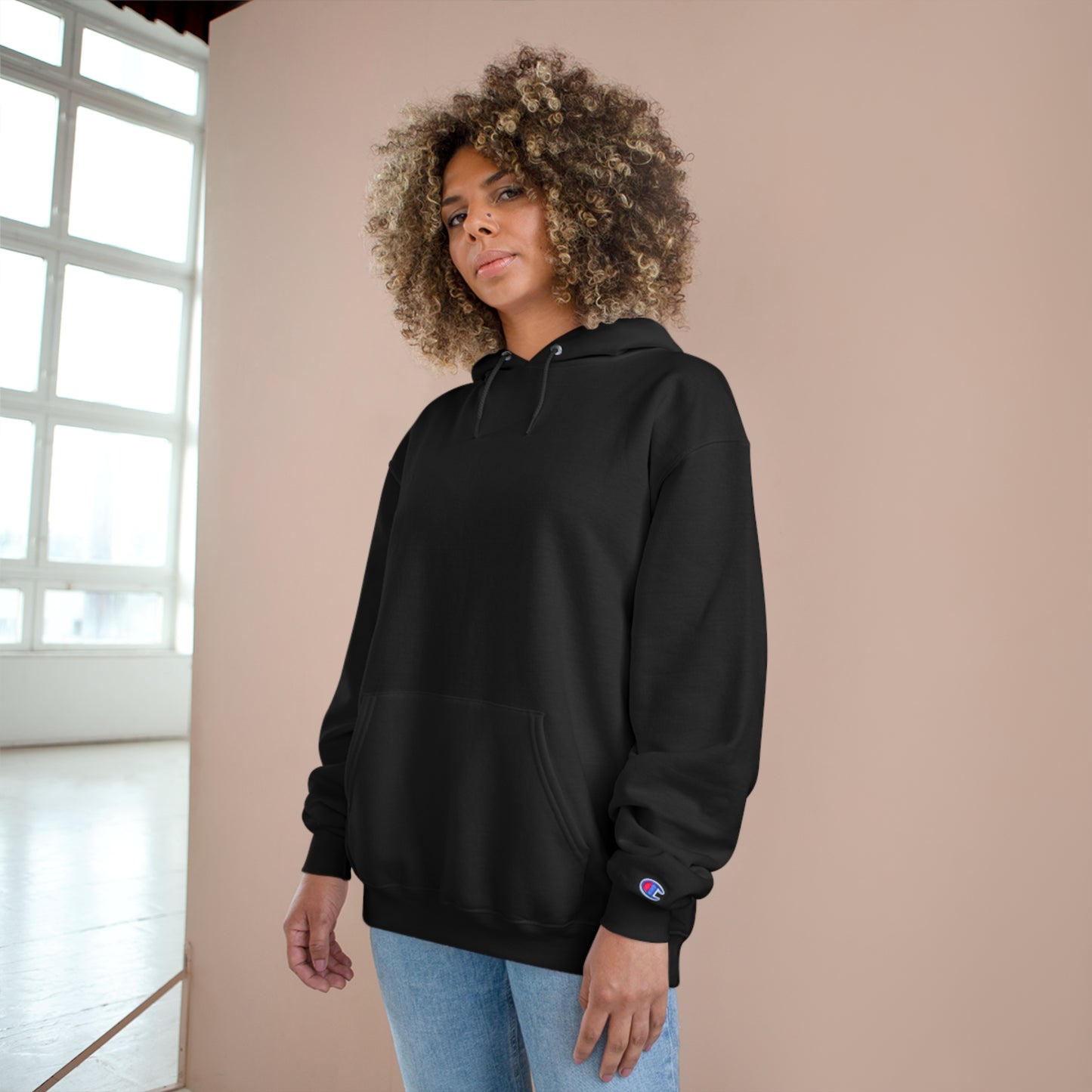 Karma Motivational Hoodie – Stylish Black Champion Sweatshirt with Inspiring Quote