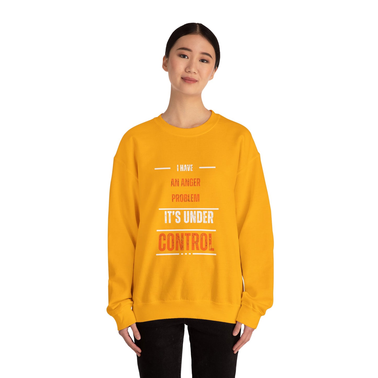 Humorous Anger Management Crewneck Sweatshirt for Unisex
