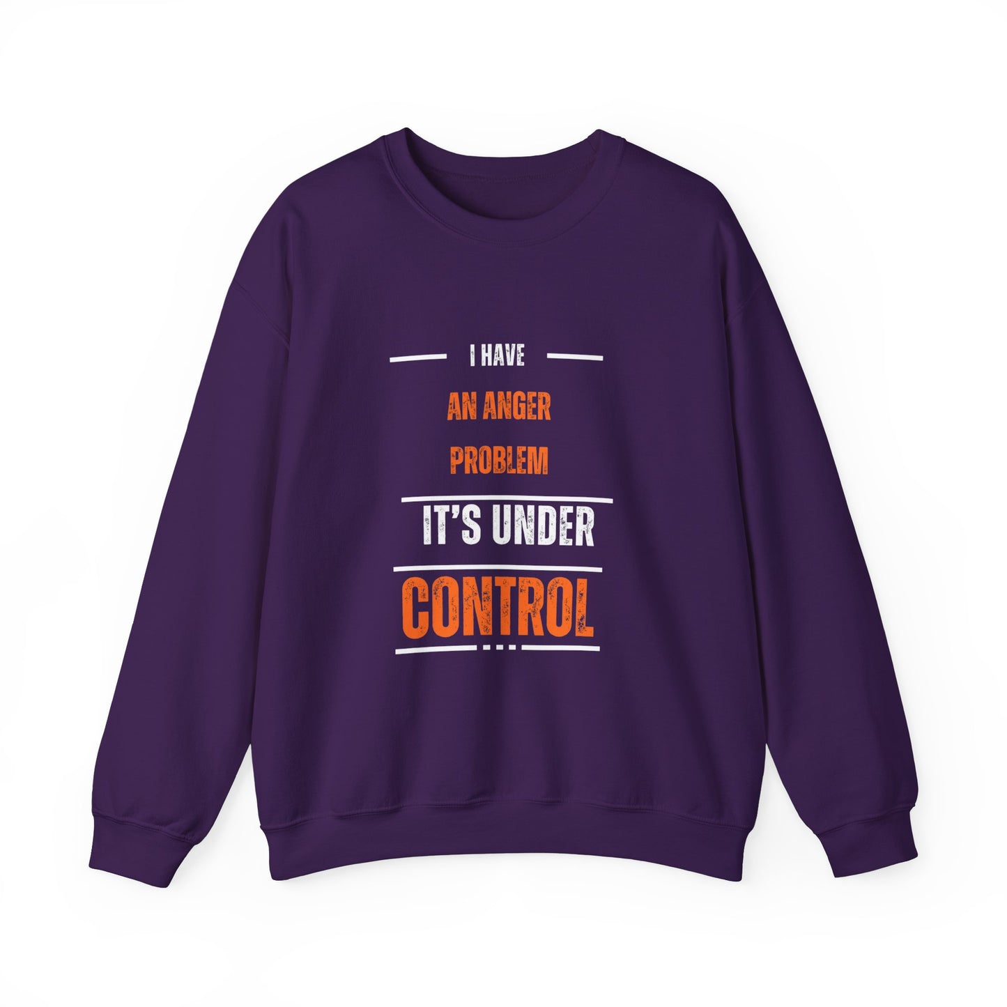 Humorous Anger Management Crewneck Sweatshirt for Unisex