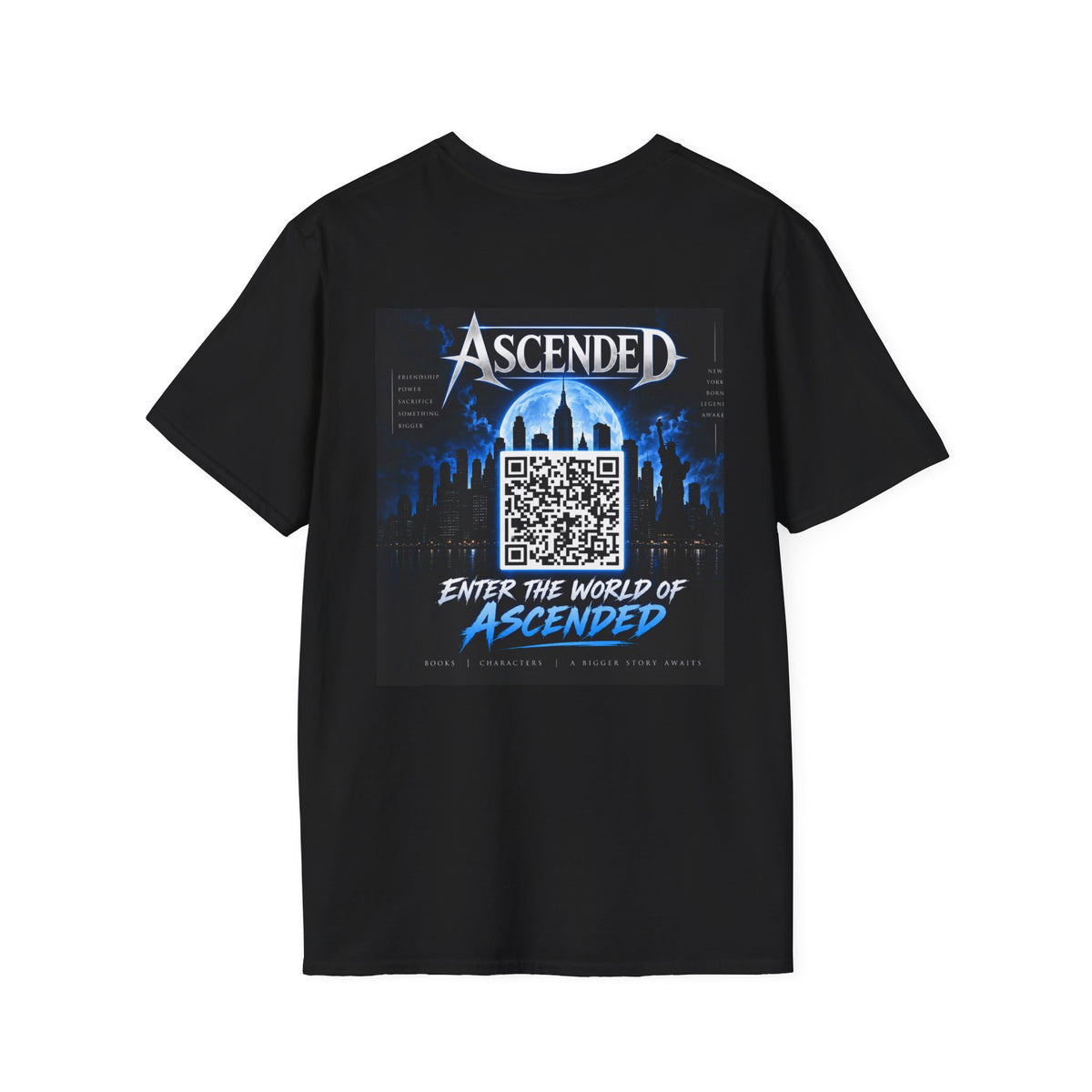 Ascended Cityscape T-Shirt — Moonlit Skyline Graphic Tee