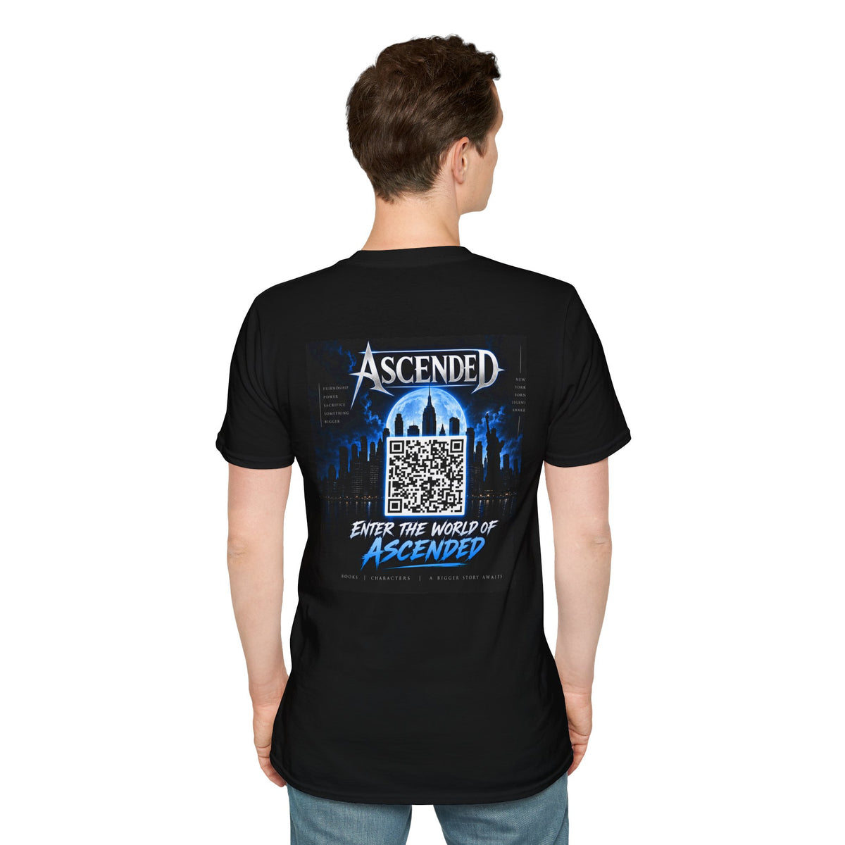 Ascended Cityscape T-Shirt — Moonlit Skyline Graphic Tee