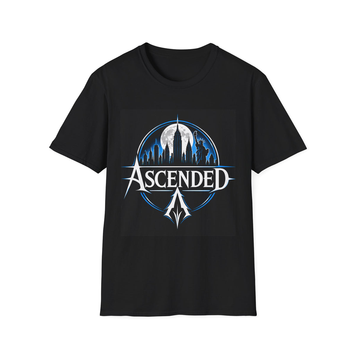 Ascended Cityscape T-Shirt — Moonlit Skyline Graphic Tee