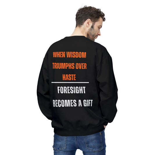 Inspirational Fleece Crewneck Sweatshirt - "Prevention is Better Than Cure"