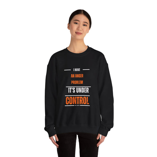 Humorous Anger Management Crewneck Sweatshirt for Unisex