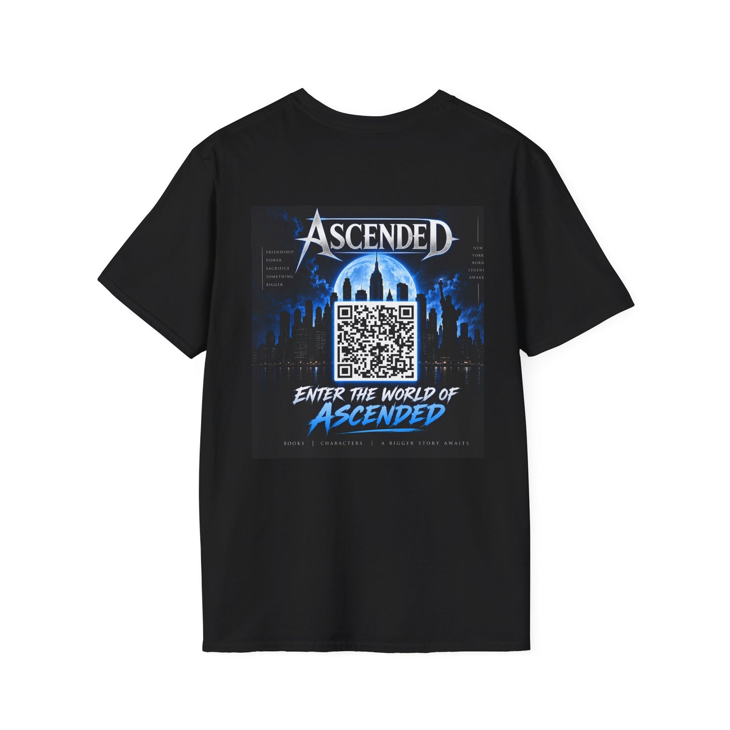 Ascended Cityscape T-Shirt — Moonlit Skyline Graphic Tee